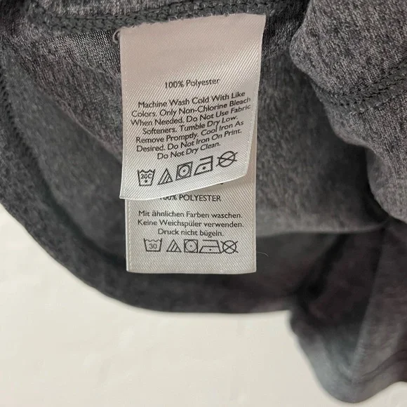 Eddie Bauer Shirt Knit Short Sleeve Tee Top Marled Heather‎ Gray Motion Athletic - Picture 7 of 7